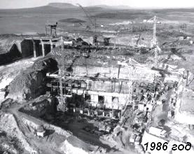 Монтаж первого пускового агрегата, 1987г.