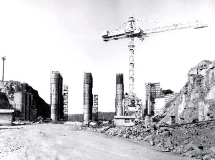 Основные сооружения. Водосброс. 1985 год